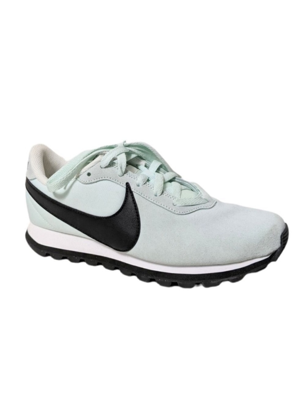NIKE Women's Pre-Love O.X. A03166 Fiberglass Mint Suede Swoosh Sneakers 8